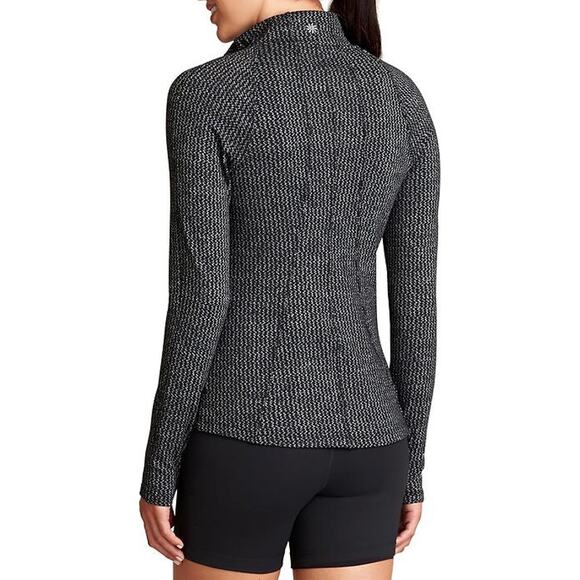ATHLETA Heartbeat Hope Jacket Black Zigzag Full Zip Stretch Active Women's M - Picture 4 of 14